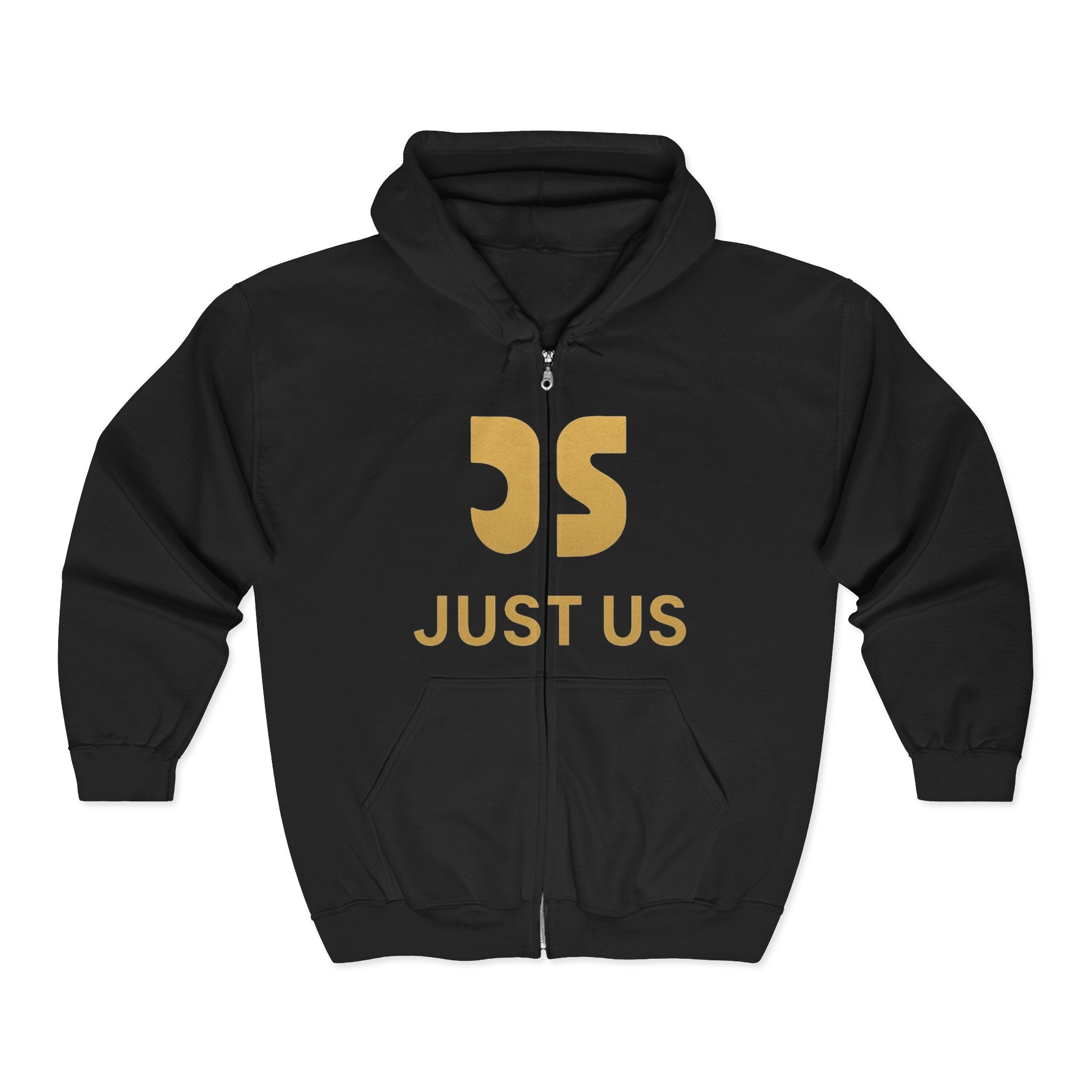 Just Us, Unisex Heavy Blend Full Zip Hoodie - Just Us Design, Cozy Sweatshirt for Friends, Gifts for Couples, Relationship Celebrations, Casual Style