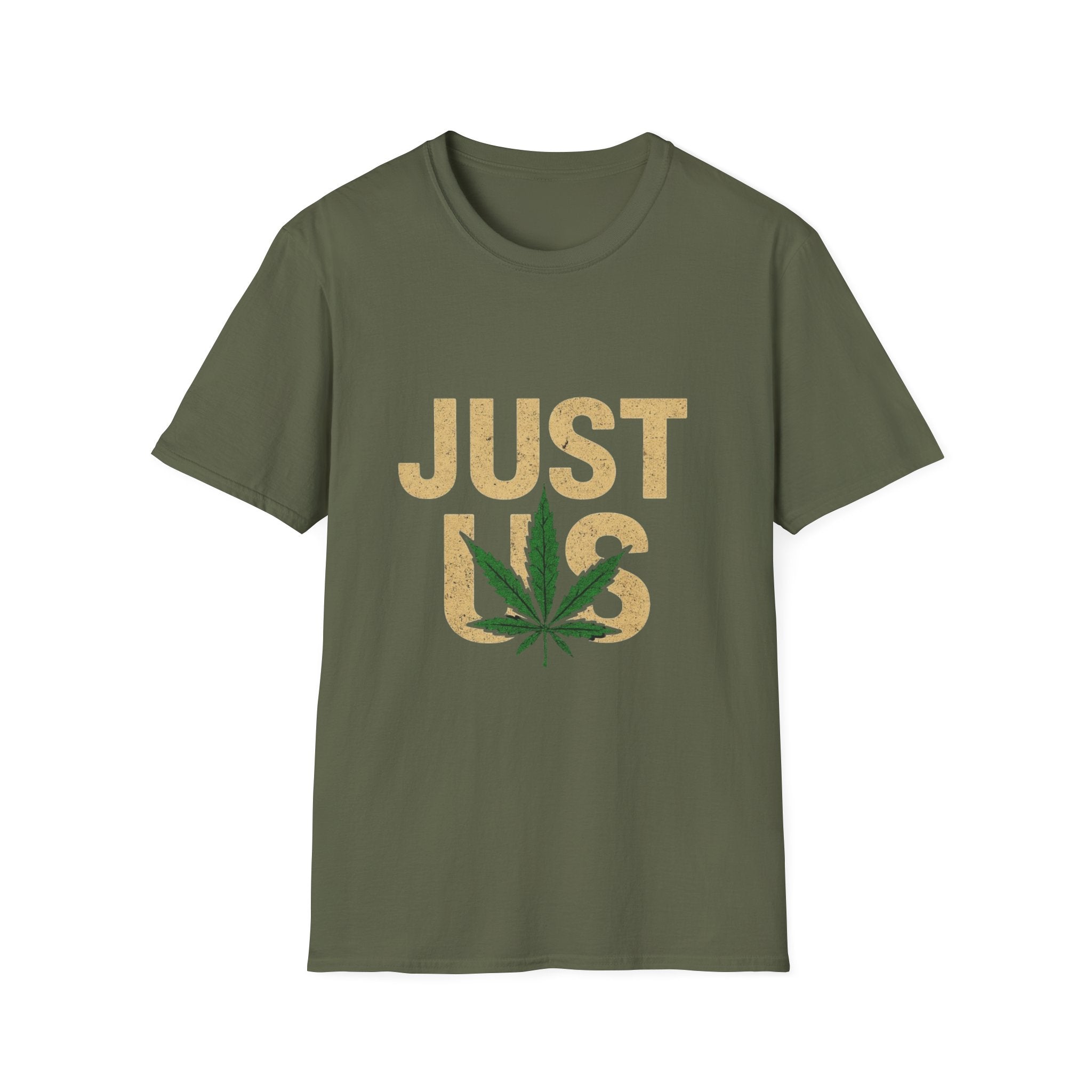 Outfitgeneration.com Just Us Unisex Softstyle T-Shirt - Cannabis Vibes Fashion