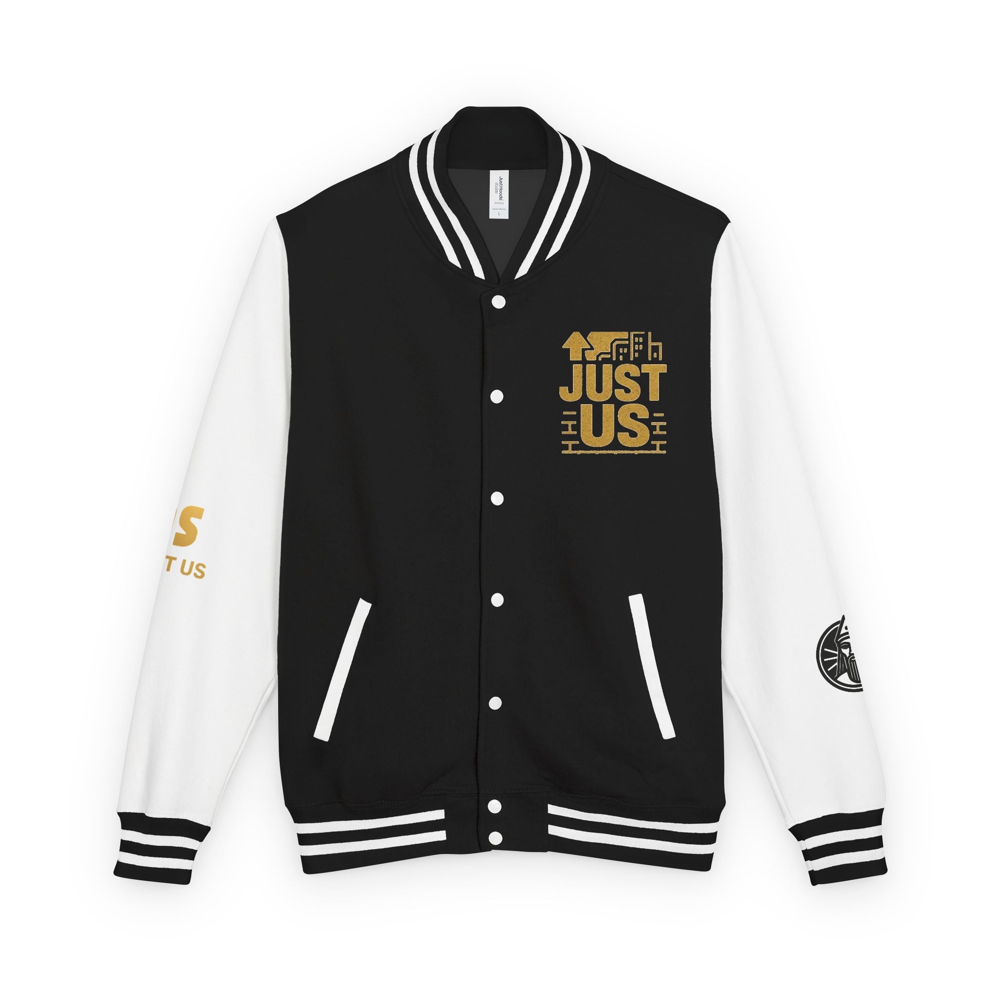 Just us, Unisex Heavyweight Letterman Jacket with Graphic Design - Stylish Streetwear, Casual Wear, Gift for Friends, College Hoodie, Trendy [...]