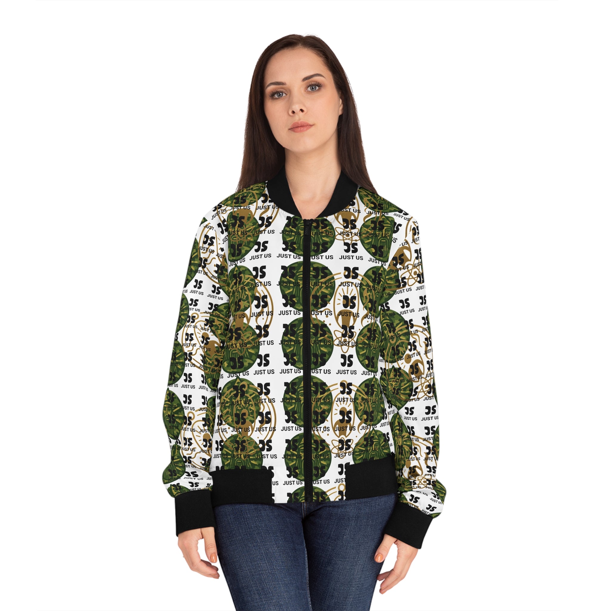 By outfitgeneration.com J/U Women's Bomber Jacket (AOP)