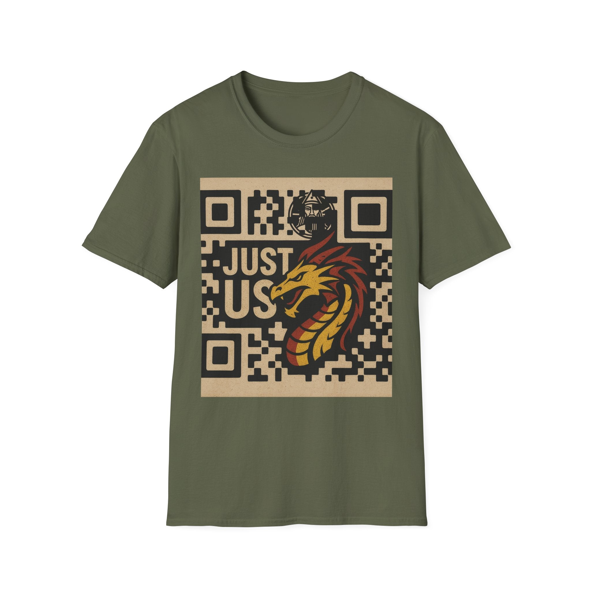 Outfitgeneration.com J/U NEW Dragon QR Code T-Shirt