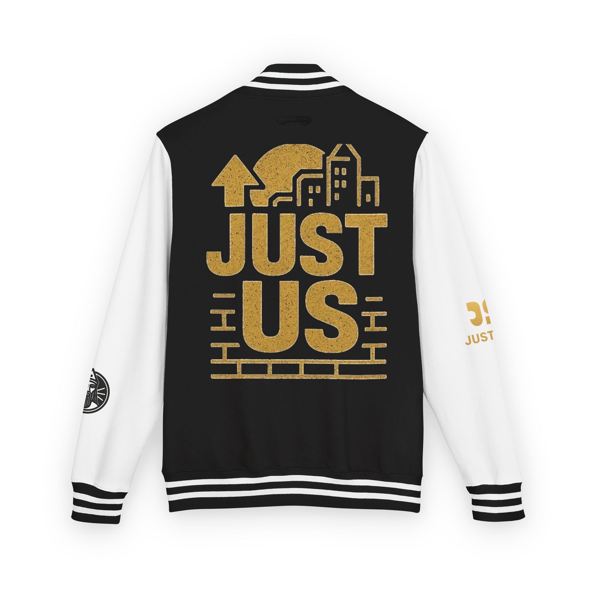 Just us, Unisex Heavyweight Letterman Jacket with Graphic Design - Stylish Streetwear, Casual Wear, Gift for Friends, College Hoodie, Trendy [...]