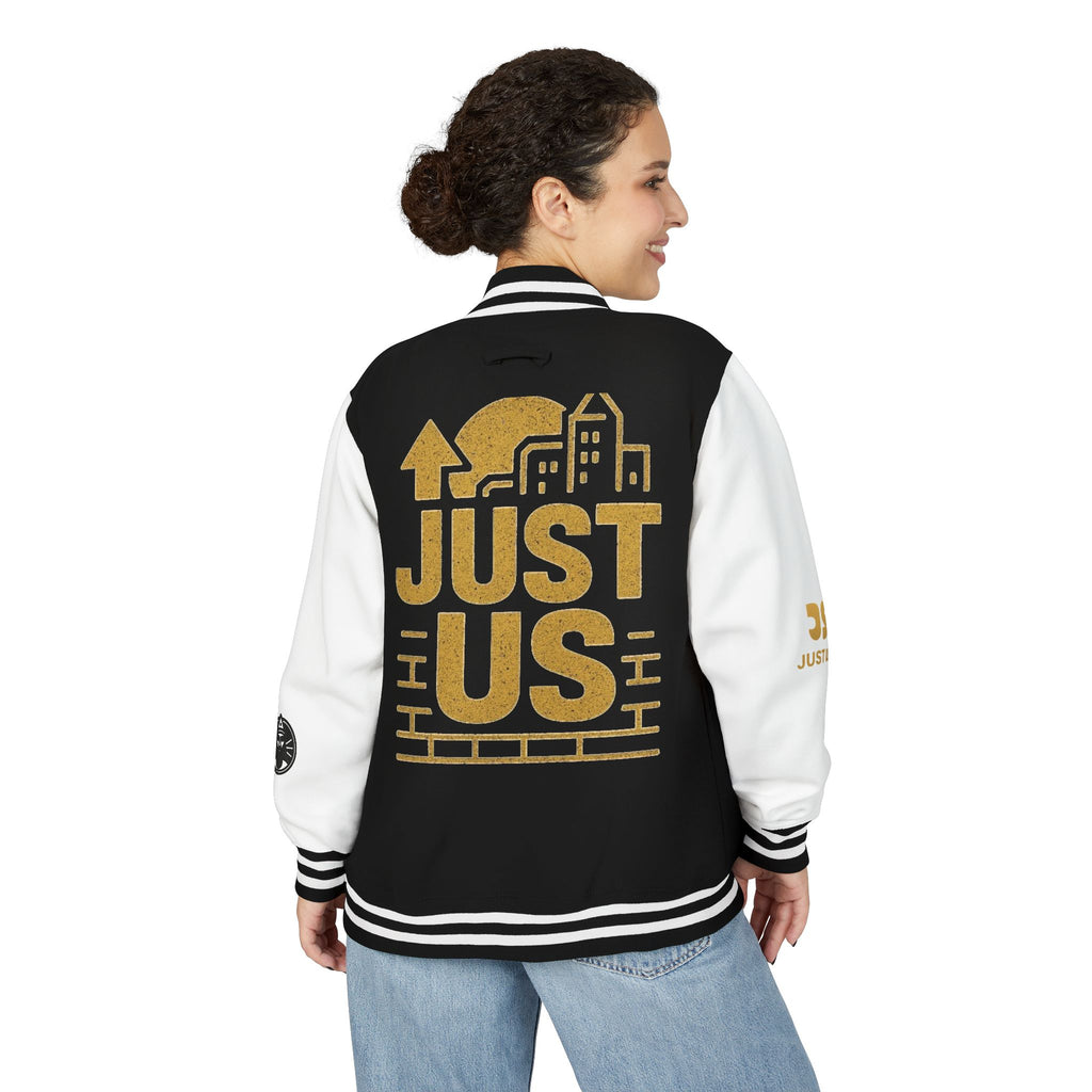 Just us, Unisex Heavyweight Letterman Jacket with Graphic Design - Stylish Streetwear, Casual Wear, Gift for Friends, College Hoodie, Trendy [...]
