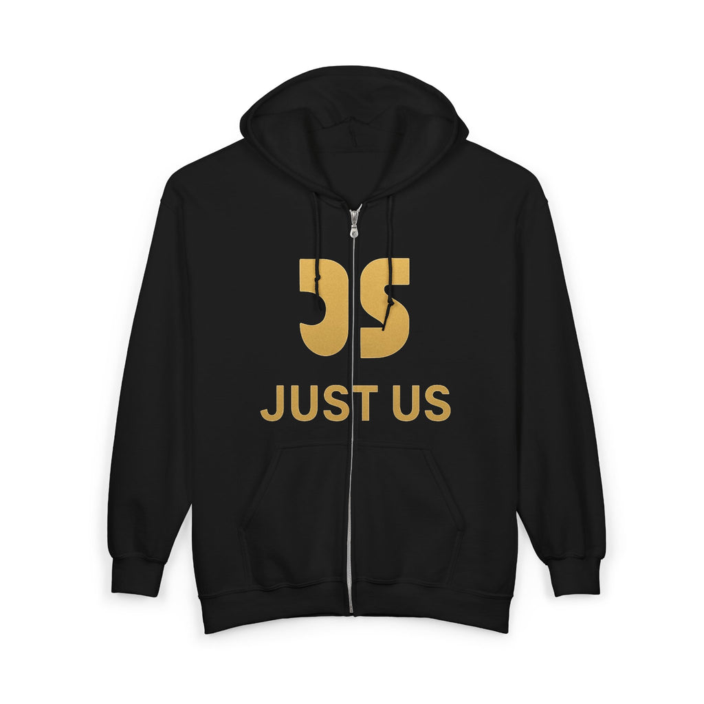 Just Us, Unisex Heavy Blend Full Zip Hoodie - Just Us Design, Cozy Sweatshirt for Friends, Gifts for Couples, Relationship Celebrations, Casual Style