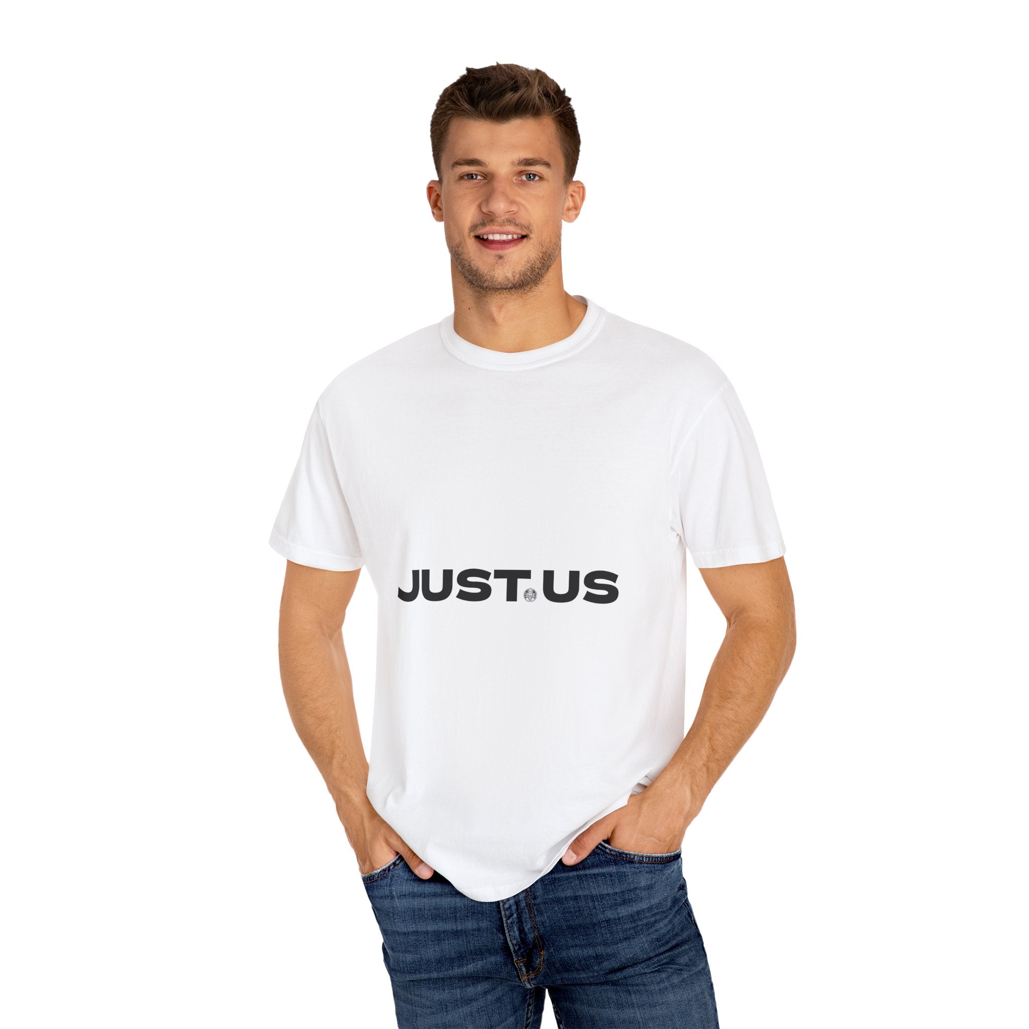Just Us, Stylish Unisex Garment-Dyed T-Shirt with ‘JUST.US’ Design for Everyday Wear, Casual Outings, Friendship Celebrations, Unique Gift [...]